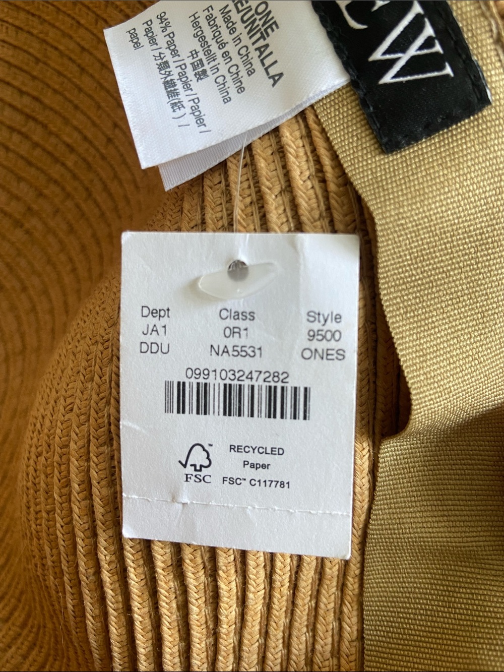 J. Crew Woven Straw Sun Hat in Natural Tan - Picture 5 of 6